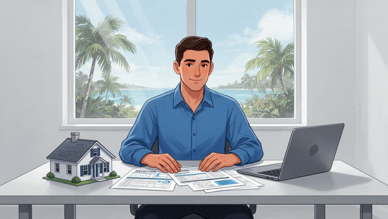 New vs older homes rental investment costs are reviewed by a property professional at an office desk.