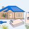 A Florida rental home with a key, blank documents, and a second house on a planning board.
