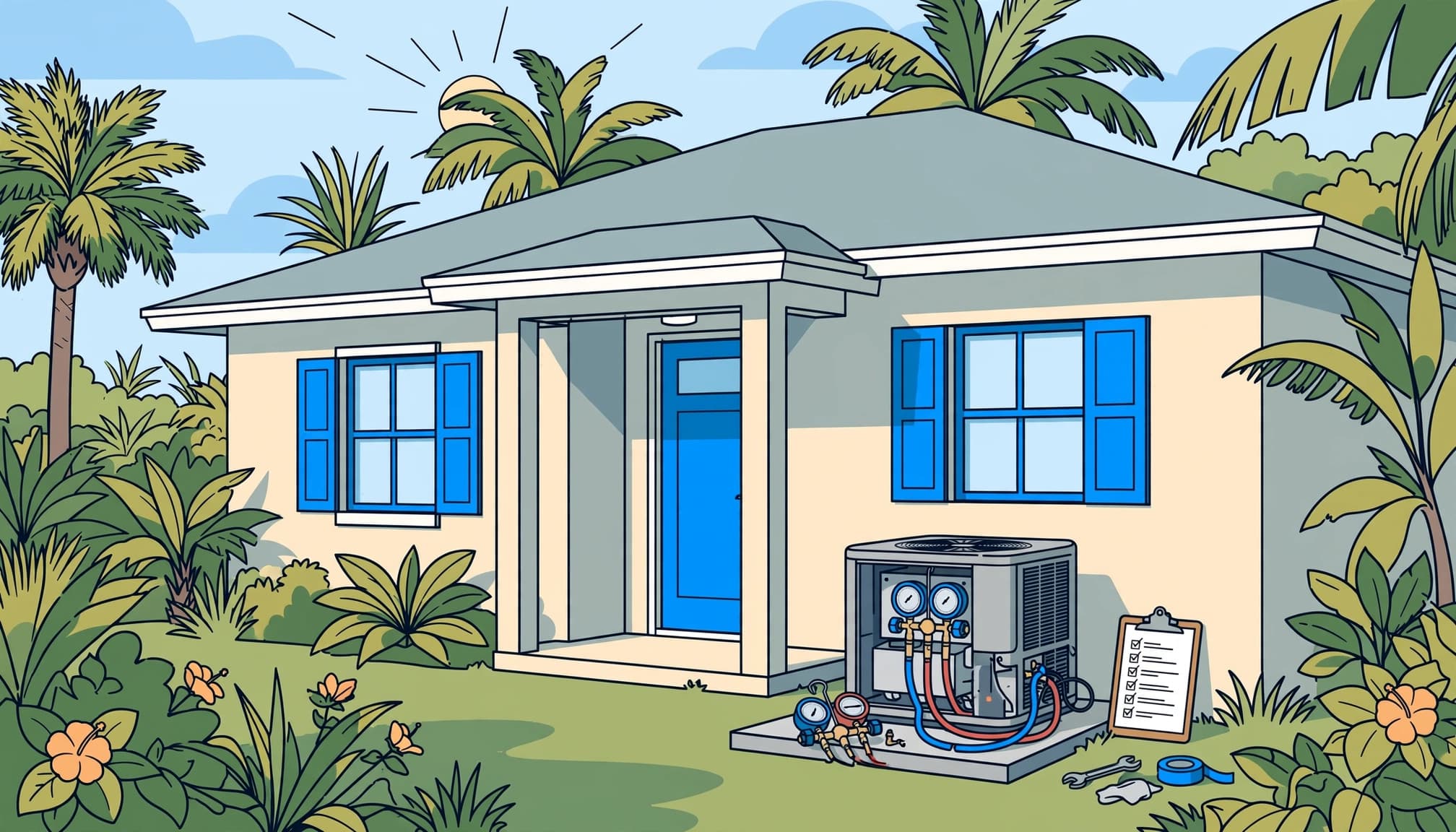 Florida rental turnover checklist for air conditioning and humidity control