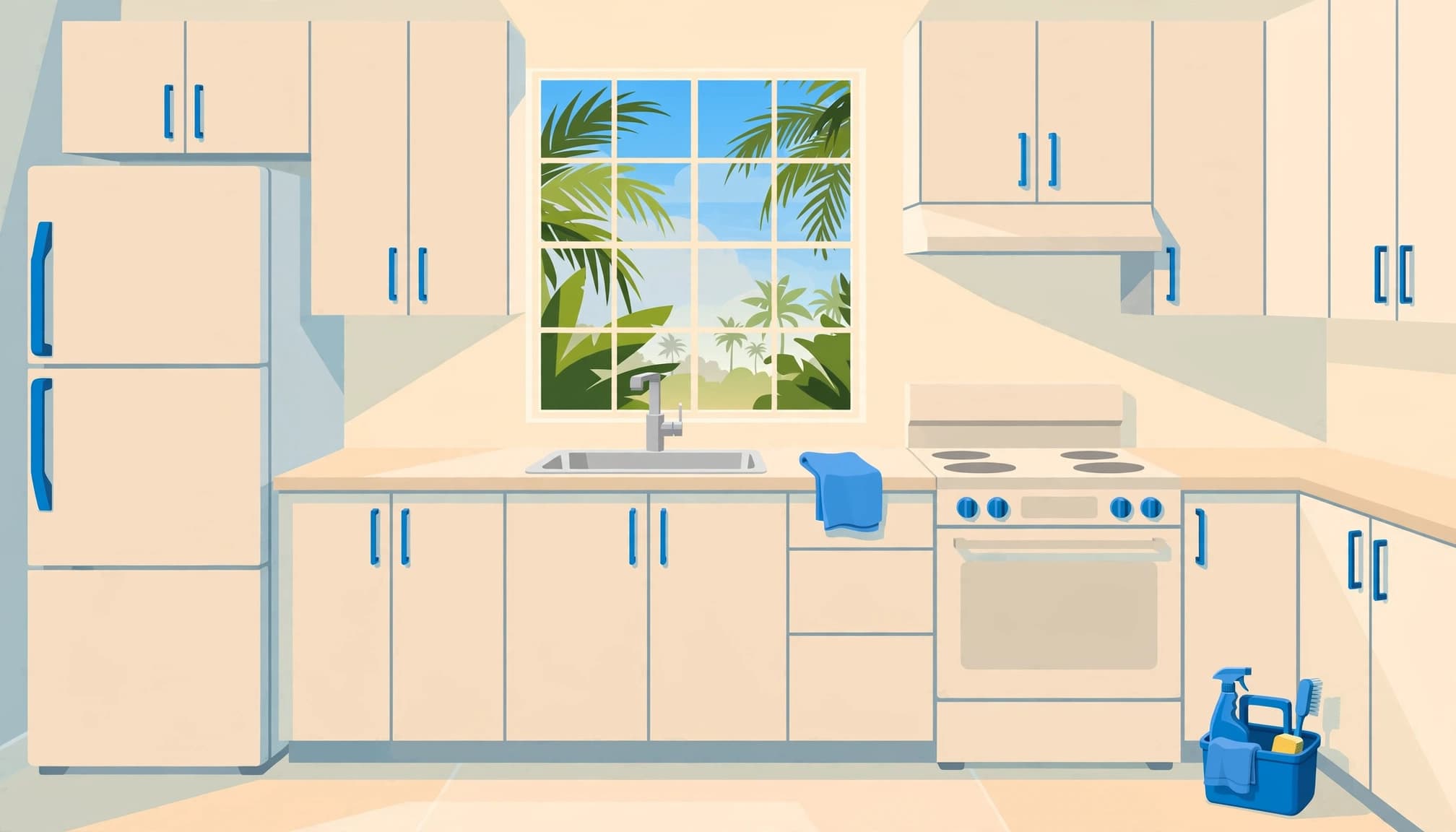 Florida rental turnover checklist for a clean, move-in-ready kitchen